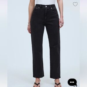 Madewell Women's 90s Curvy Straight Leg Black Jeans